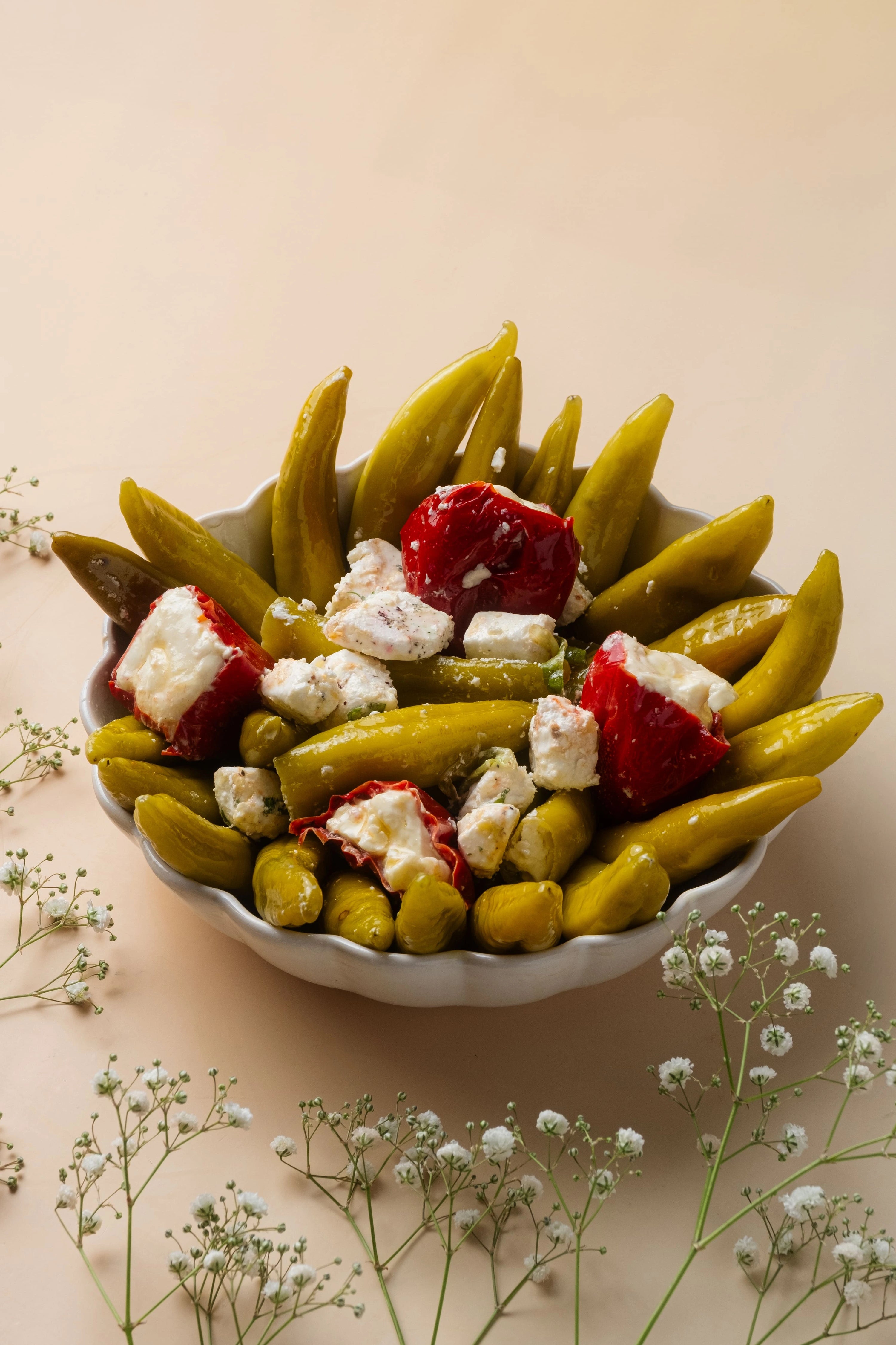 Bell peppers stuffed with feta